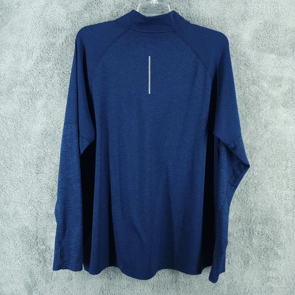Nike Sweatshirt Men 2XL Navy Element Running Dri-FIT 1/4 Zip Reflective Pullover